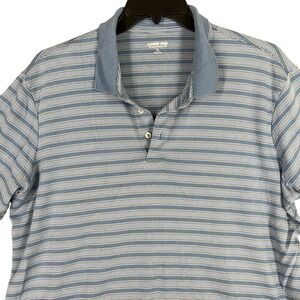 Lands End Traditional Fit Polo Shirt Men XL Striped Casual Everyday Wear Classic